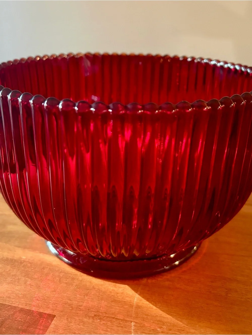 Vintage 1930’s Anchor Hocking Ruby red serving bowl
